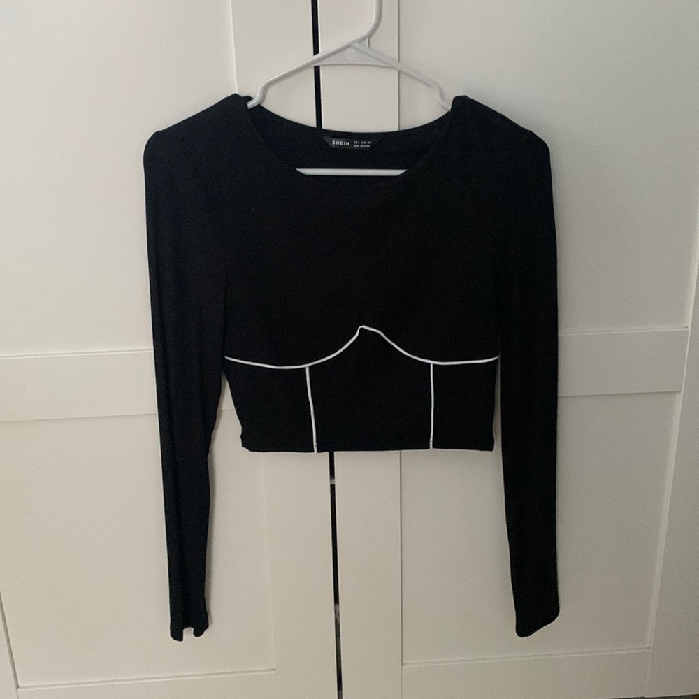 shein long sleeve crop top
